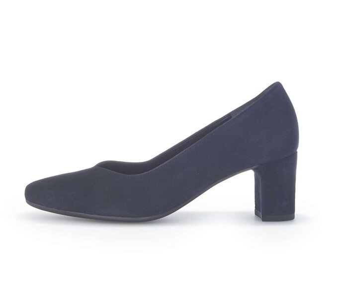 Gabor Damen Eleganter Pumps Blau - Rauleder
