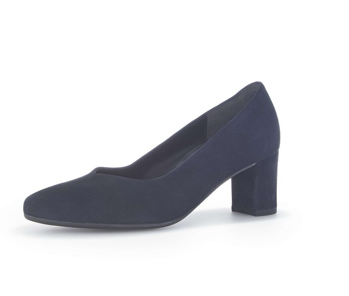 Gabor Damen  Eleganter Pumps Blau - Rauleder