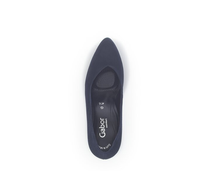 Gabor Damen  Eleganter Pumps Blau - Rauleder