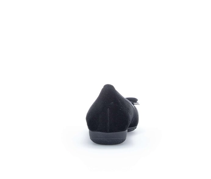 Gabor Damen  Sportliche Ballerina Schwarz - Rauleder