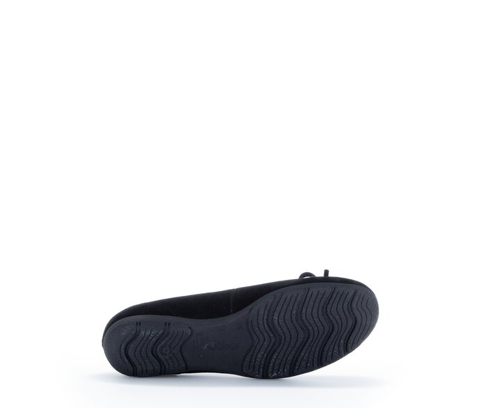 Gabor Damen  Sportliche Ballerina Schwarz - Rauleder