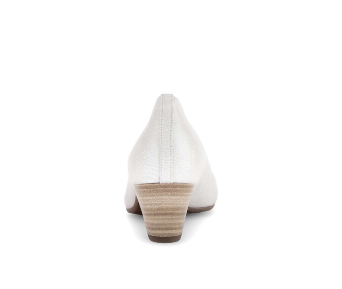 Gabor Damen  Eleganter Pumps Weiß - Effektleder