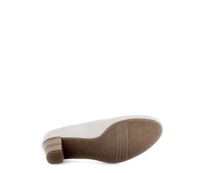 Gabor Damen  Eleganter Pumps Weiß - Effektleder