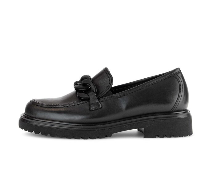 Gabor Damen Loafer Schwarz - Glattleder