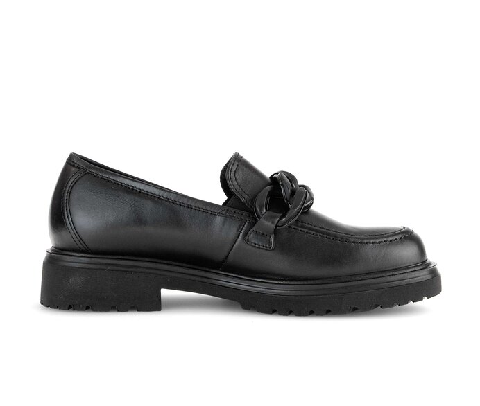 Gabor Damen  Loafer Schwarz - Glattleder