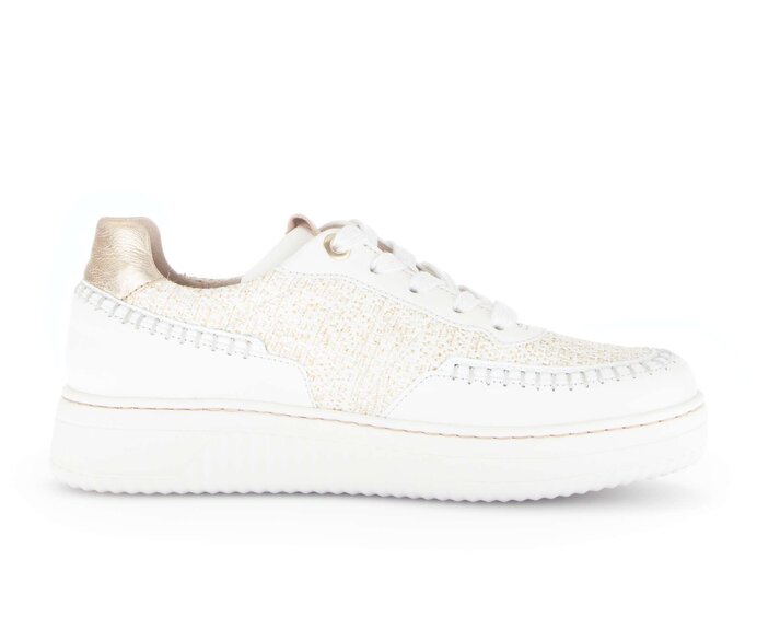 Gabor Damen  Sneaker Low Creme - Materialmix Leder/Lederimitat