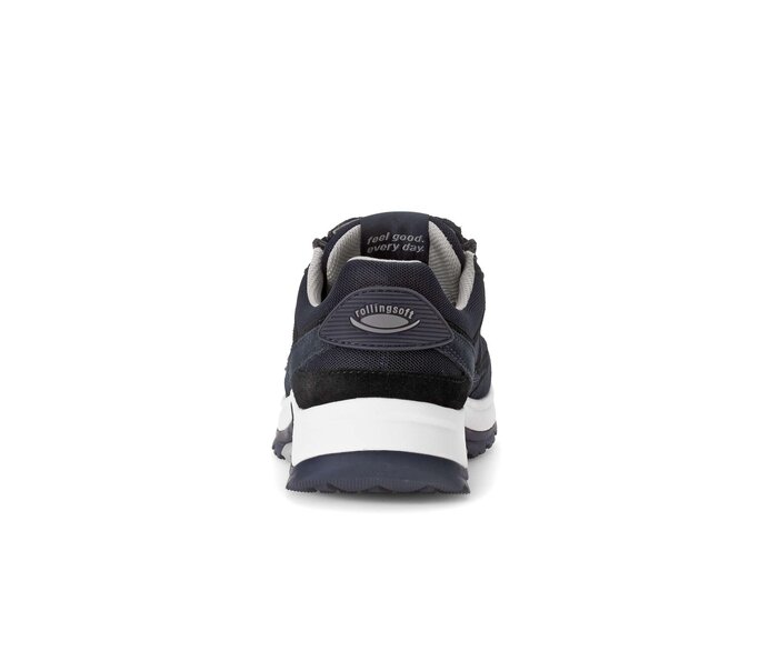 Gabor Herren Rollingsoft Sneaker Low Blau - Materialmix Leder/Textil