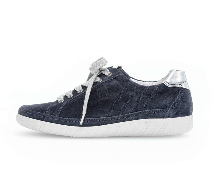 Gabor Damen Sneaker Low Blau - Rauleder