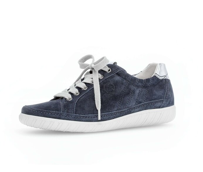 Gabor Damen  Sneaker Low Blau - Rauleder