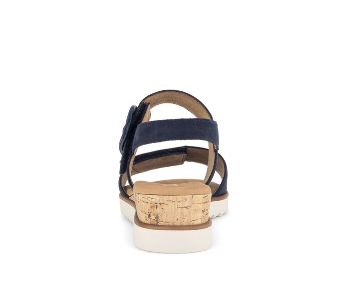 Gabor Damen  Keilsandalette Blau - Rauleder