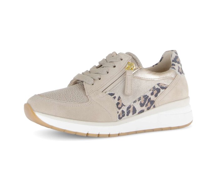 Gabor Damen  Sneaker Low Beige - Materialmix Leder/Lederimitat