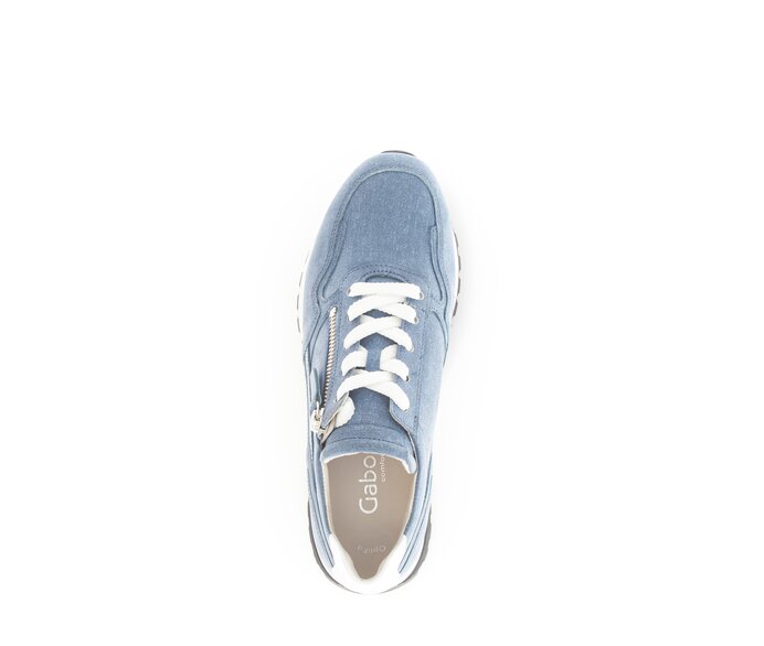 Gabor Damen  Sneaker Low Blau - Materialmix Leder