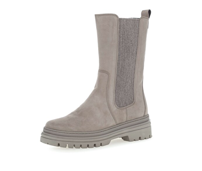 Gabor Damen  Chelsea Boot Grau - Rauleder