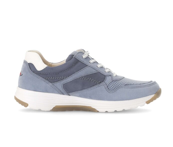Gabor Damen  Sneaker Low Blau - Materialmix Leder/Lederimitat