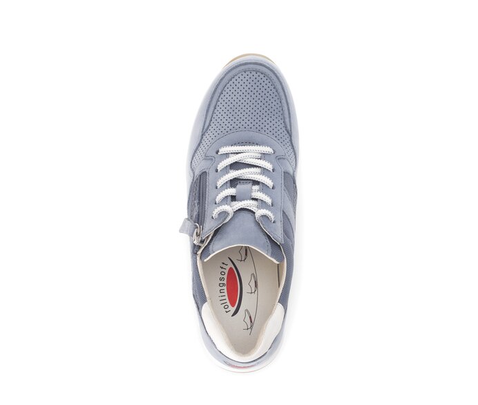 Gabor Damen  Sneaker Low Blau - Materialmix Leder/Lederimitat