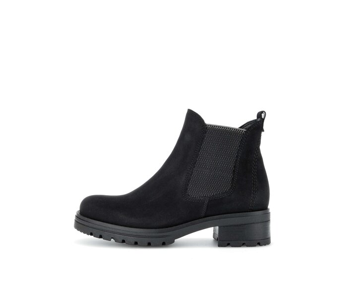 Gabor Damen Chelsea Boot Schwarz - Rauleder