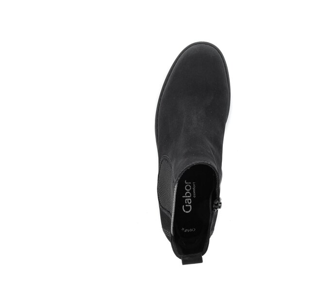 Gabor Damen  Chelsea Boot Schwarz - Rauleder