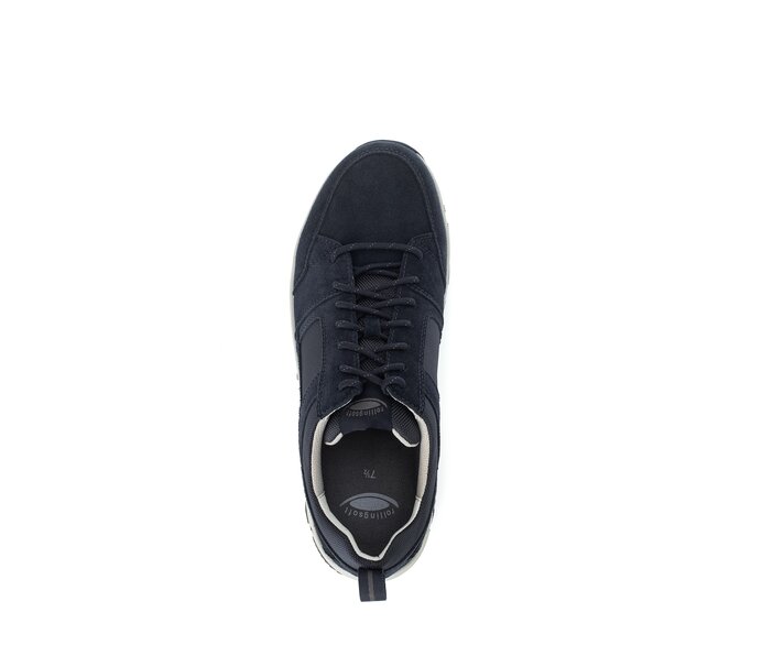 Gabor Herren Rollingsoft Sneaker Low Blau - Materialmix Leder/Textil