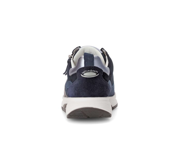 Gabor Damen  Sneaker Low Blau - Materialmix Leder/Lederimitat