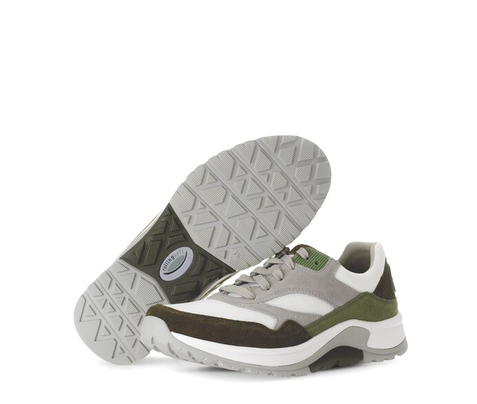 Gabor Herren Rollingsoft Sneaker Low Grün - Materialmix Leder/Textil