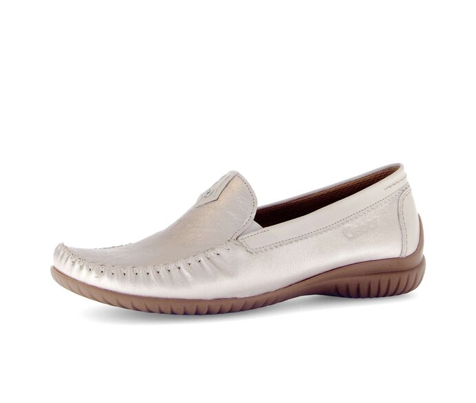 Gabor Damen  Mokassin Gold - Materialmix Leder