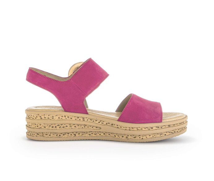 Gabor Damen  Plateau Sandale Pink - Rauleder