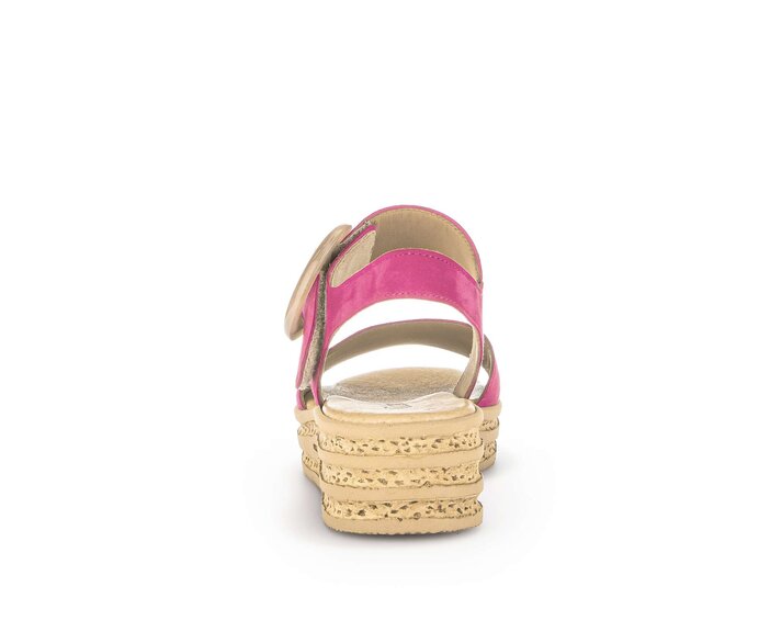 Gabor Damen  Plateau Sandale Pink - Rauleder
