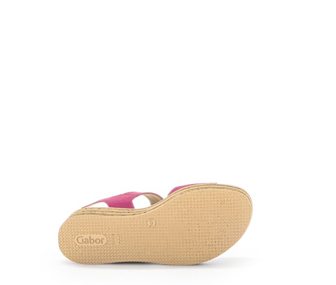 Gabor Damen  Plateau Sandale Pink - Rauleder
