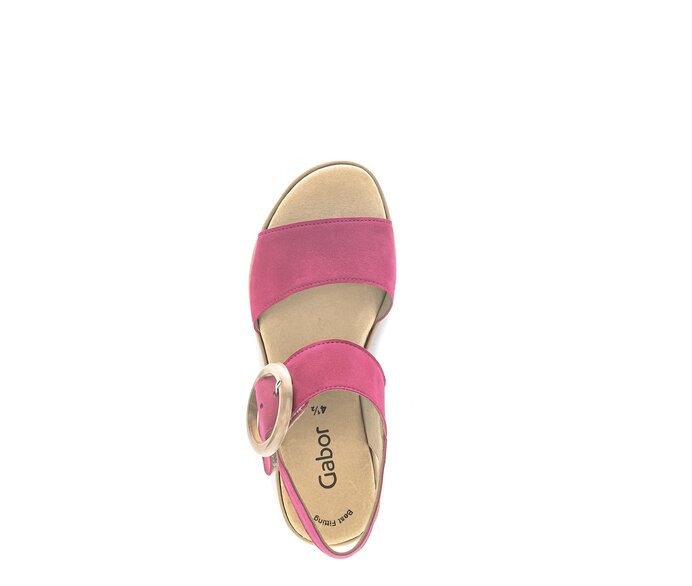 Gabor Damen  Plateau Sandale Pink - Rauleder
