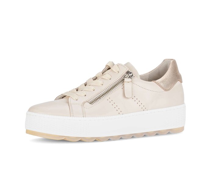 Gabor Damen  Sneaker Low Beige - Glattleder