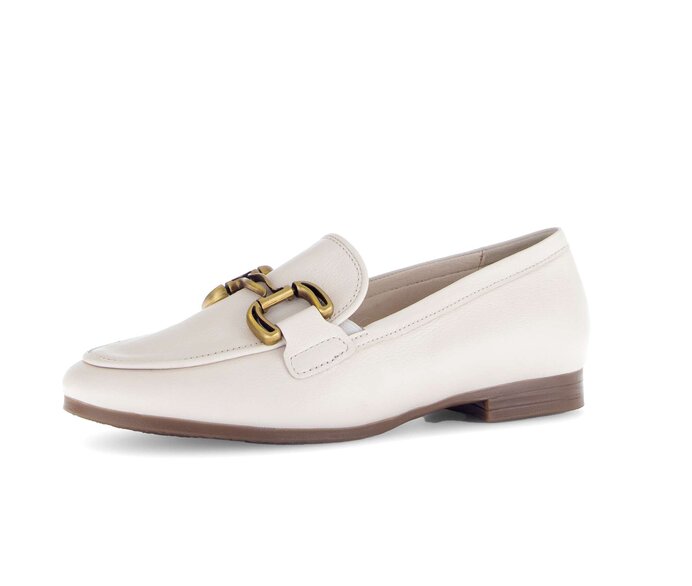 Gabor Damen  Slipper Creme - Glattleder