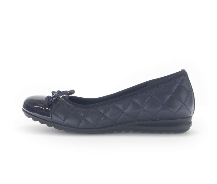 Gabor Damen Sportliche Ballerina Blau - Glattleder