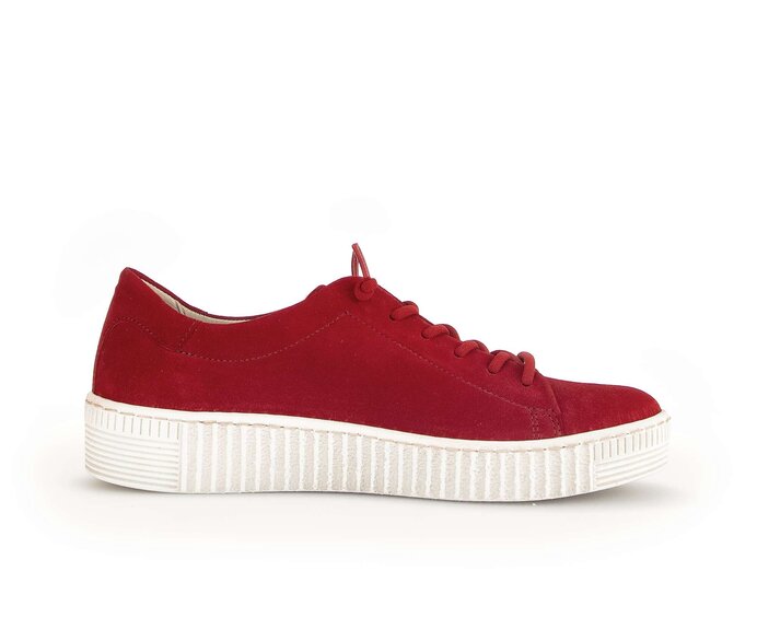 Gabor Damen  Sneaker Low Rot - Rauleder