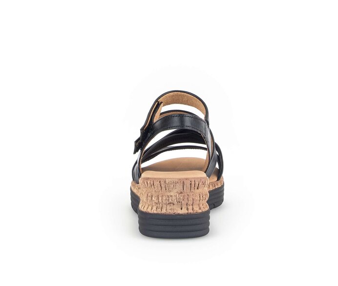 Gabor Damen  Keilsandalette Schwarz - Glattleder