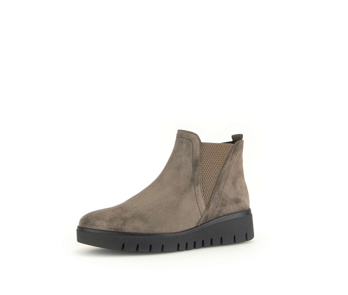 Gabor Damen  Chelsea Boot Grau - Rauleder