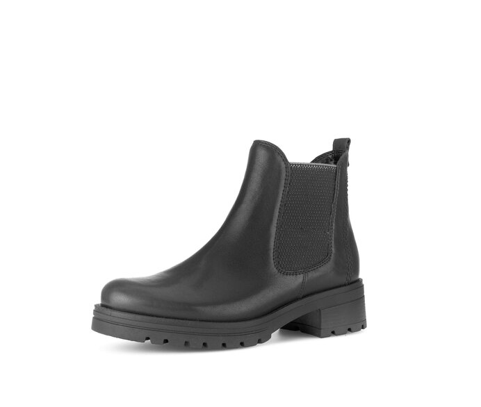 Gabor Damen  Chelsea Boot Schwarz - Glattleder