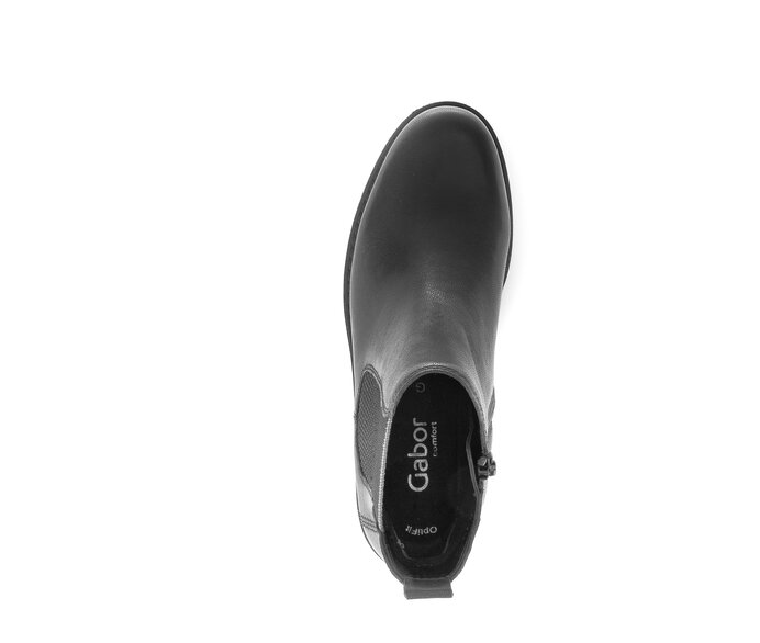 Gabor Damen  Chelsea Boot Schwarz - Glattleder