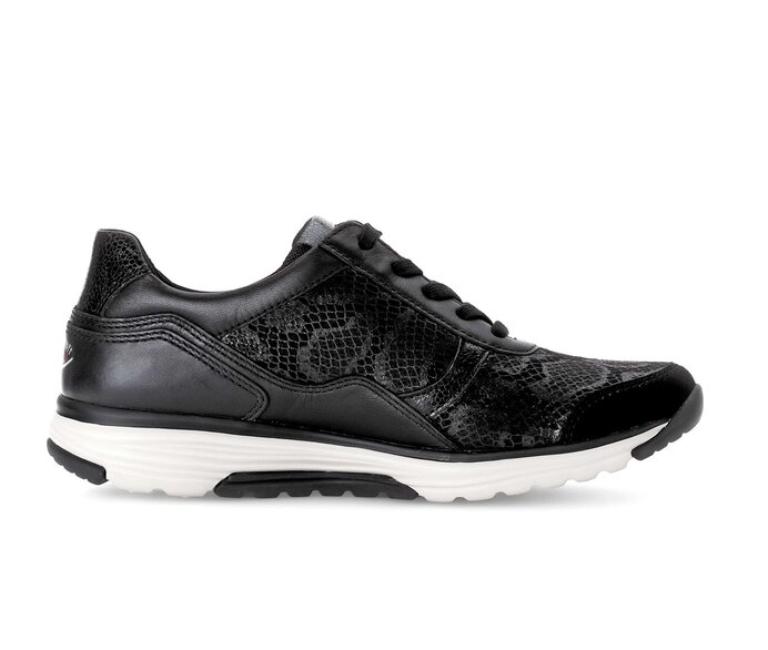 Gabor Damen  Sneaker Low Schwarz - Materialmix Leder/Lederimitat
