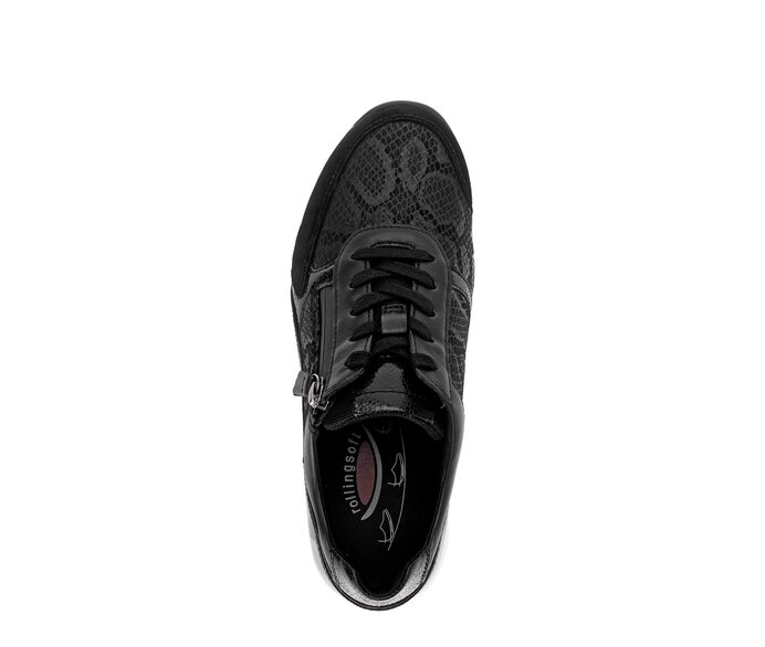 Gabor Damen  Sneaker Low Schwarz - Materialmix Leder/Lederimitat