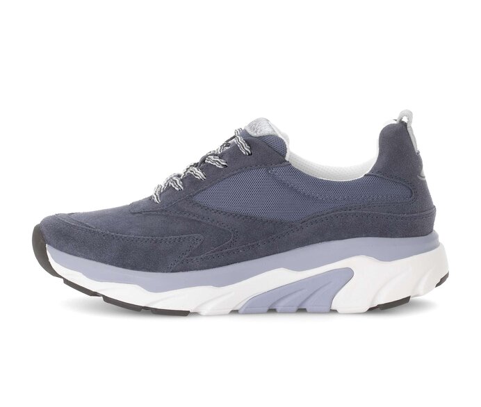 Gabor Damen Sneaker Low Blau - Materialmix Leder/Lederimitat