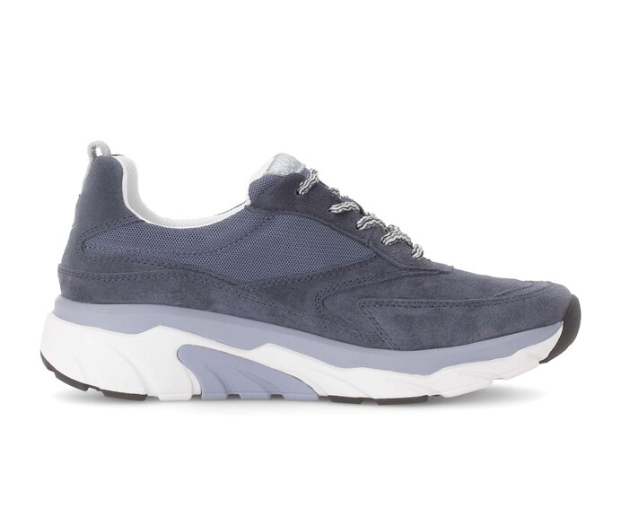 Gabor Damen  Sneaker Low Blau - Materialmix Leder/Lederimitat