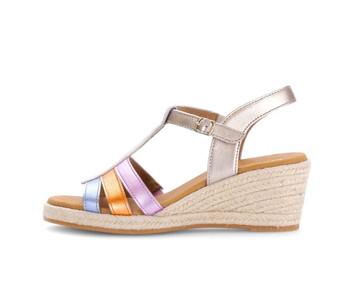 Gabor Damen Keilsandalette Multicolour - Effektleder