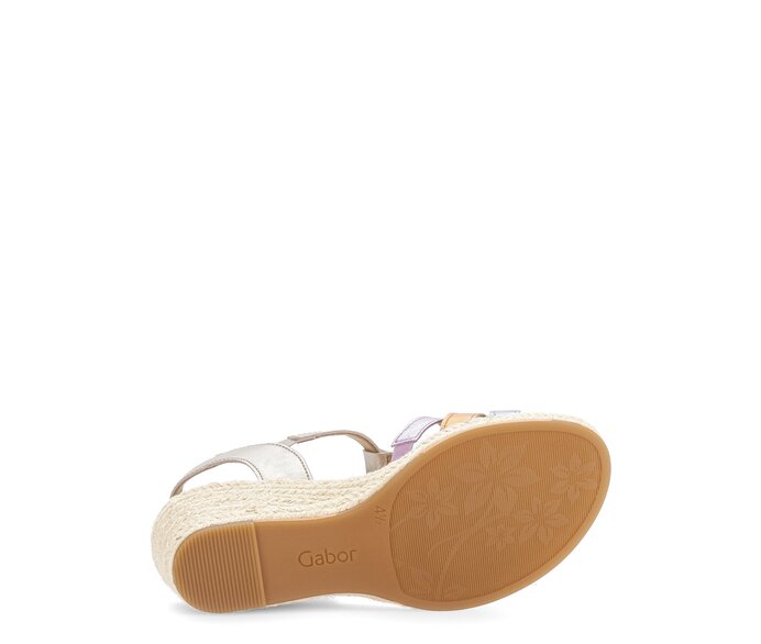 Gabor Damen  Keilsandalette Multicolour - Effektleder