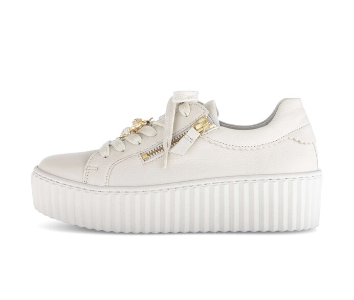 Gabor Damen Sneaker Low Beige - Glattleder