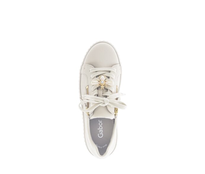 Gabor Damen  Sneaker Low Beige - Glattleder