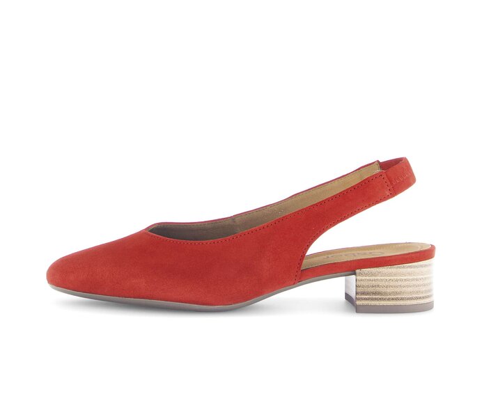 Gabor Damen Slingpumps Rot - Rauleder