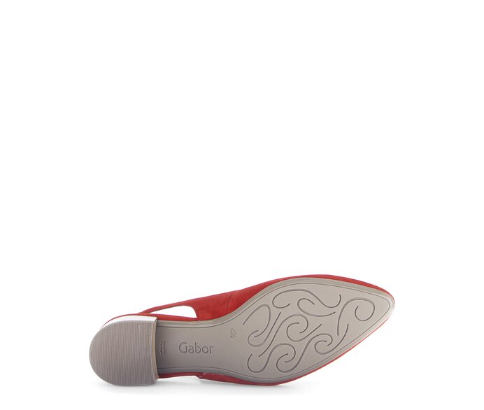 Gabor Damen  Slingpumps Rot - Rauleder