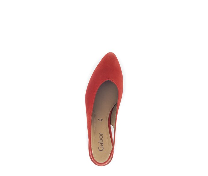 Gabor Damen  Slingpumps Rot - Rauleder