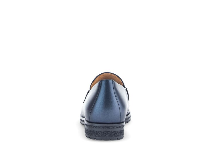Gabor Damen  Slipper Blau - Materialmix Leder