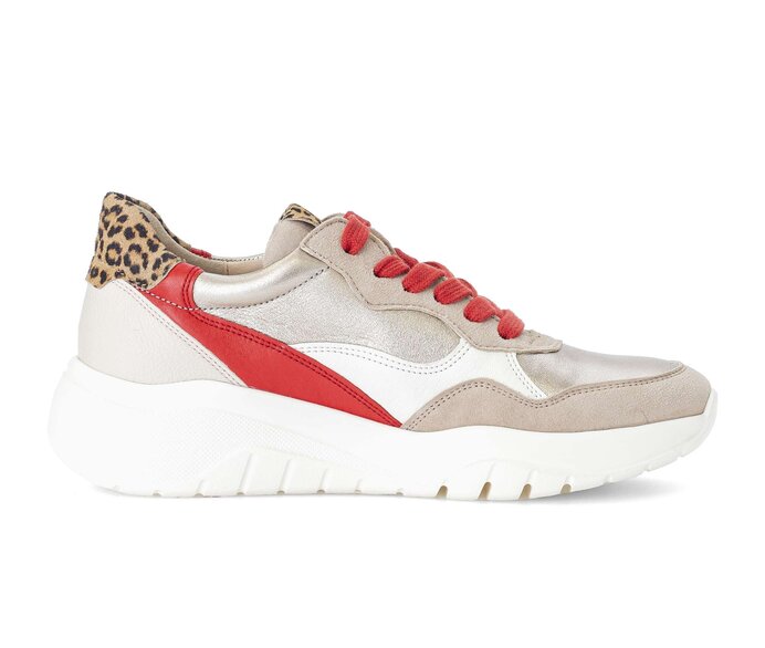 Gabor Damen  Sneaker Low Beige - Materialmix Leder